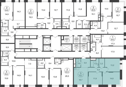 82,1 м², 3-комнатная квартира 17 600 000 ₽ - изображение 105