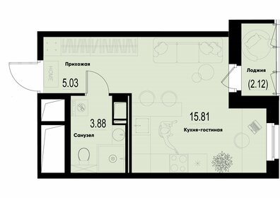 28,2 м², квартира-студия 4 653 000 ₽ - изображение 72