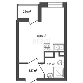 Квартира 25,3 м², студия - изображение 1