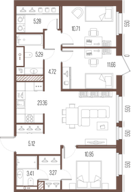 78,3 м², 3-комнатная квартира 26 499 040 ₽ - изображение 10