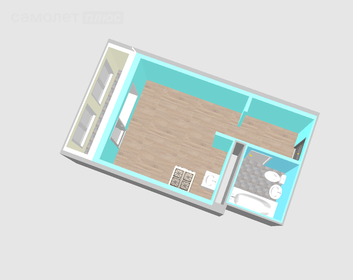 Квартира 25,8 м², 1-комнатная - изображение 3