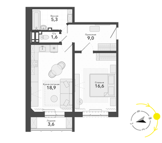 55 м², 2-комнатная квартира 5 700 000 ₽ - изображение 39