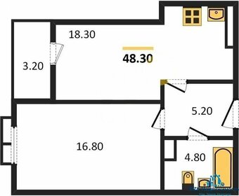 44,4 м², 1-комнатная квартира 4 100 000 ₽ - изображение 71