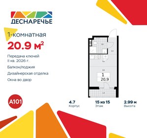 20,9 м², квартира-студия 7 482 096 ₽ - изображение 39