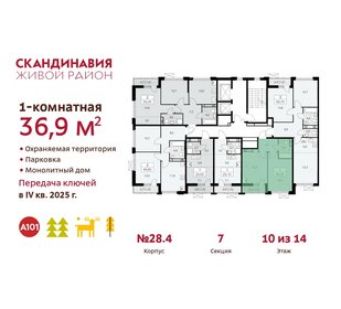 36 м², 1-комнатная квартира 12 600 000 ₽ - изображение 94