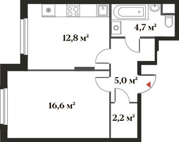 Квартира 41,3 м², 1-комнатная - изображение 1