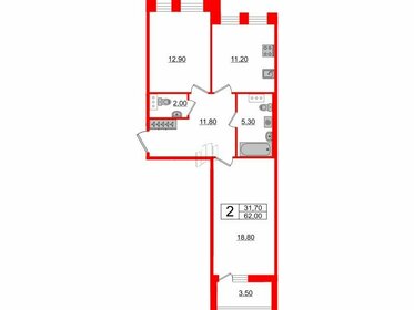 67 м², квартира-студия 20 980 000 ₽ - изображение 112