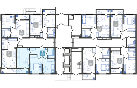 Квартира 52,7 м², 2-комнатная - изображение 2