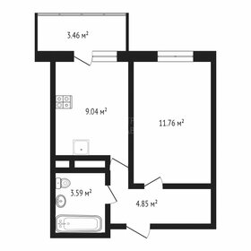 Квартира 35,6 м², 1-комнатная - изображение 1