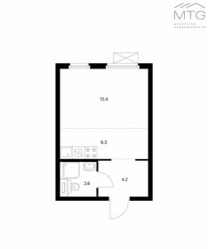 Квартира 25,4 м², студия - изображение 1