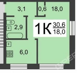 27 м², 1-комнатная квартира 4 100 000 ₽ - изображение 29