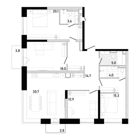 141 м², 4-комнатные апартаменты 98 000 000 ₽ - изображение 63