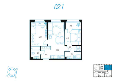 62 м², 2-комнатная квартира 10 242 098 ₽ - изображение 40