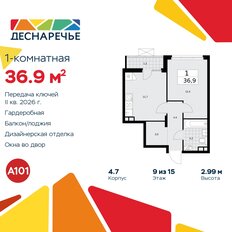 Квартира 36,9 м², 1-комнатная - изображение 3