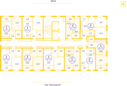 36,3 м², 1-комнатная квартира 5 180 000 ₽ - изображение 34