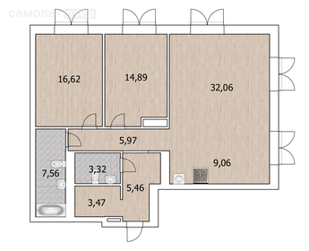 98,4 м², 3-комнатная квартира 23 000 000 ₽ - изображение 37
