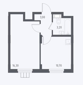 Квартира 34,3 м², 1-комнатные - изображение 1