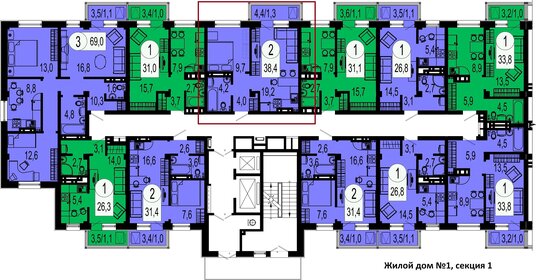 Квартира 39 м², 2-комнатная - изображение 5
