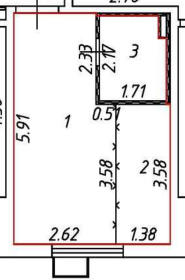 22,9 м², квартира-студия 5 800 000 ₽ - изображение 1