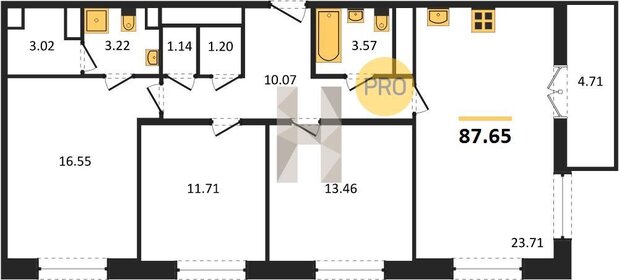 79,2 м², 3-комнатная квартира 23 350 000 ₽ - изображение 124