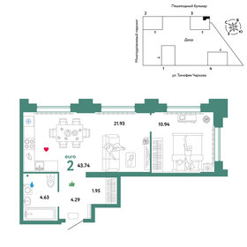 45,2 м², 2-комнатная квартира 6 250 000 ₽ - изображение 56
