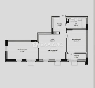 Квартира 60 м², 2-комнатная - изображение 1