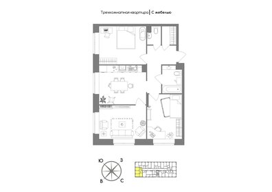 Квартира 68,1 м², 3-комнатная - изображение 2
