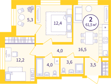 43,4 м², 2-комнатная квартира 5 050 000 ₽ - изображение 118