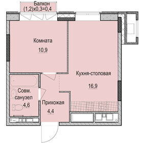 Квартира 37 м², 1-комнатная - изображение 1