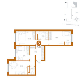 76,9 м², 3-комнатная квартира 7 580 000 ₽ - изображение 18