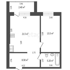 Квартира 52 м², 1-комнатная - изображение 3