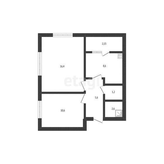 42,8 м², 2-комнатная квартира 8 000 000 ₽ - изображение 1