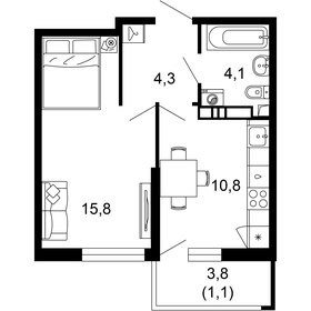 Квартира 36,1 м², 1-комнатная - изображение 1