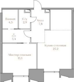 69,8 м², 2-комнатная квартира 62 511 252 ₽ - изображение 109