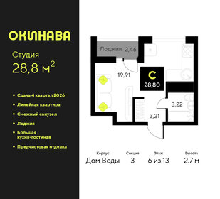 Квартира 28,8 м², студия - изображение 1