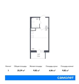 Квартира 25,4 м², студия - изображение 1