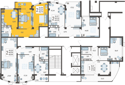 47,6 м², 2-комнатные апартаменты 8 200 000 ₽ - изображение 84