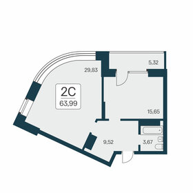 64,5 м², 2-комнатная квартира 11 600 000 ₽ - изображение 21