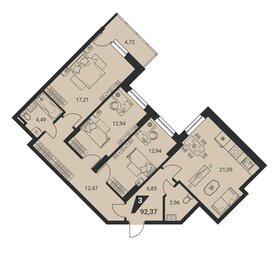 93,7 м², 3-комнатная квартира 11 436 300 ₽ - изображение 19