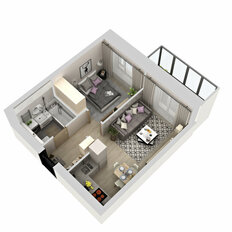 Квартира 35,7 м², 2-комнатная - изображение 3