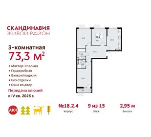 71,7 м², 3-комнатная квартира 18 450 000 ₽ - изображение 105