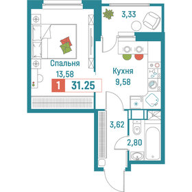 31 м², 1-комнатная квартира 6 150 000 ₽ - изображение 62