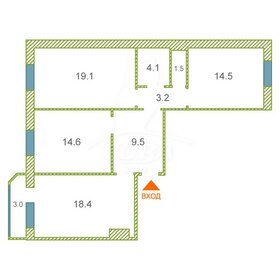 92,4 м², 3-комнатная квартира 9 500 000 ₽ - изображение 63