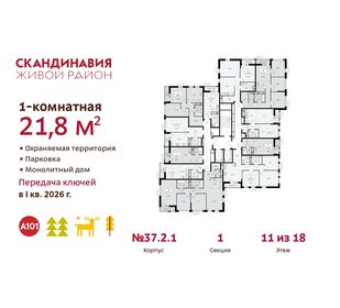 21,8 м², квартира-студия 8 269 686 ₽ - изображение 20