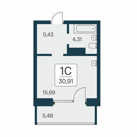 30,5 м², квартира-студия 6 600 000 ₽ - изображение 46