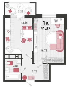 Квартира 41,4 м², 1-комнатная - изображение 1