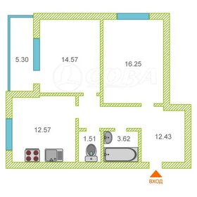 Квартира 62,6 м², 2-комнатная - изображение 1