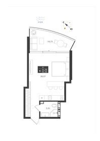 Квартира 42,3 м², студия - изображение 1