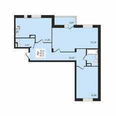 Квартира 84,2 м², 2-комнатная - изображение 2
