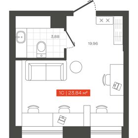 Квартира 23,8 м², 1-комнатные - изображение 1